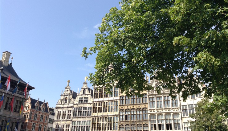 На Гроте Маркт располагаются самые знаменитые  достопримечательности Антверпена
