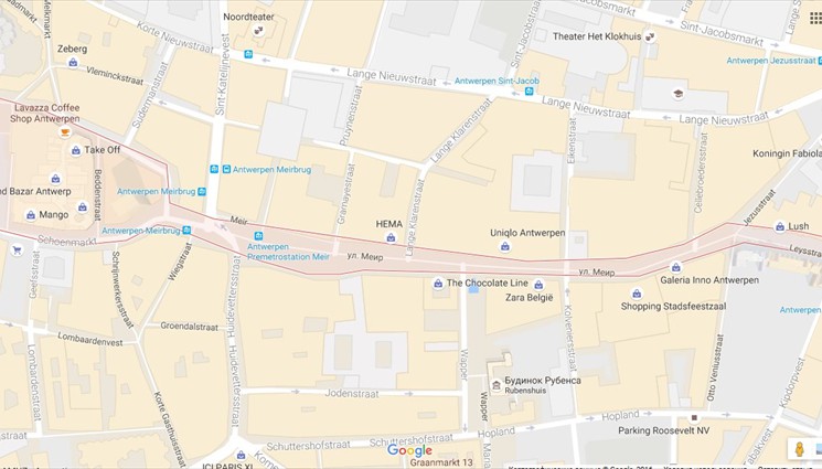 Мейр — главная торговая и самая большая пешеходная улица Антверпена