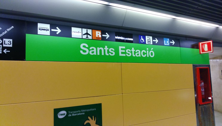 Едем до остановки SANTS ESTACIO