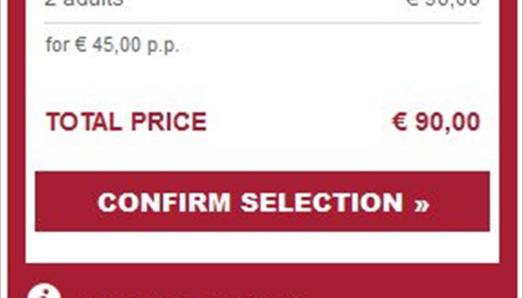 Цена поездки 90 евро (за два взрослых билета)