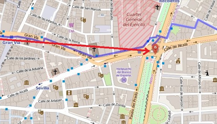 Медленно гуляя по улице Гран Виа, мы подходим к площади Сибелес (Plaza de la Cibeles)