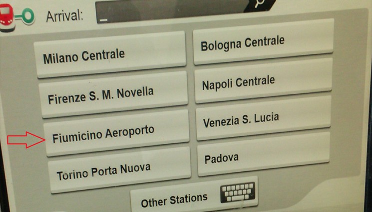 Выбираем Fiumicino Aeroporto