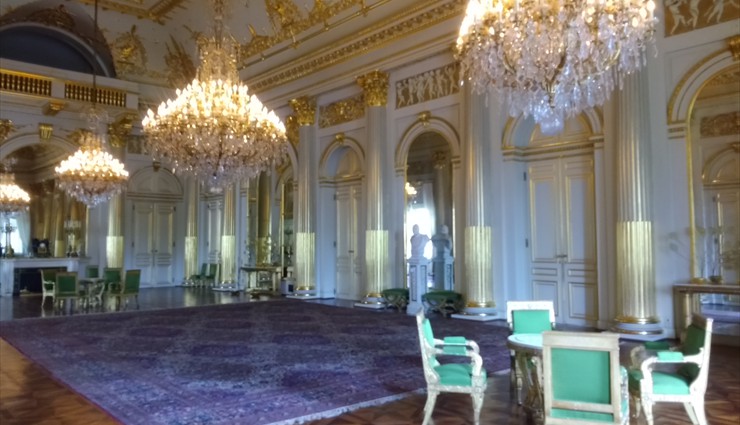 Это  единственный зал во всём дворце, где в украшении фриза сохранилось изображение нидерландского льва