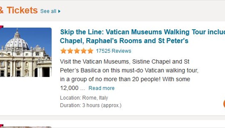 Вход в музеи Ватикана без очереди