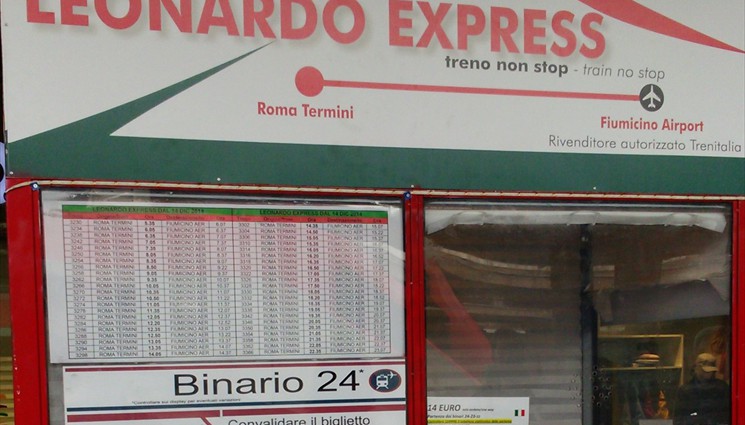 Покупаем билеты на поезд Экспресс Леонардо в аэропорт в Риме